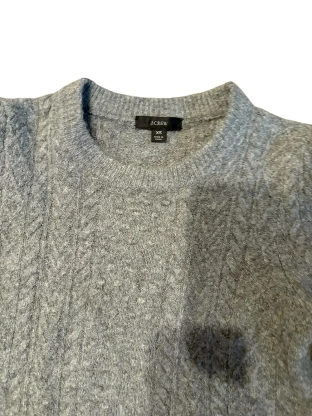 J. Crew gray wool alpaca blend knit sweater